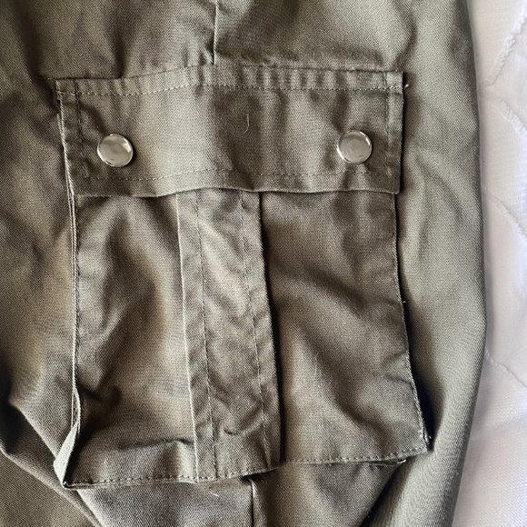 Pretty Little Thing - Green Wide Leg High Waisted Cargo Pants - Picture 6 of 6